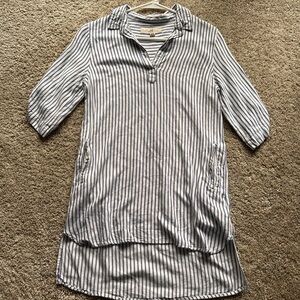 Thread & Supply Navy and White Striped Top